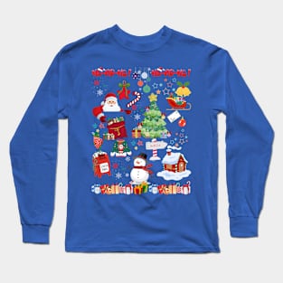 Colorful Christmas Design Long Sleeve T-Shirt